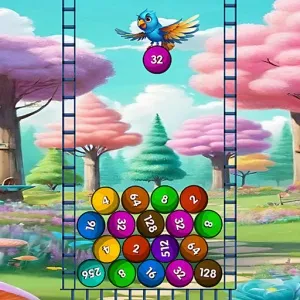 Funny Balls 2048 - free online parkour game thumbnail, play in browser