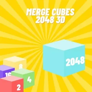 Merge Cubes 2048 3D - free browser parkour and running game cover